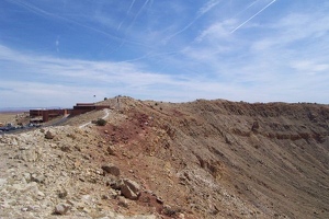 Visitor center on rim of crater